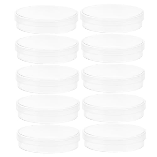 Cabilock Round 6cm Petri Dishes 10pcs Agar Culture Dishes for Laboratory School Teaching Use