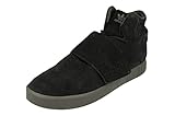 adidas Originals Tubular Invader Strap Mens Hi Top Trainers Shoes (UK 11 US 11.5 EU 46, Black Black Black BB8392)