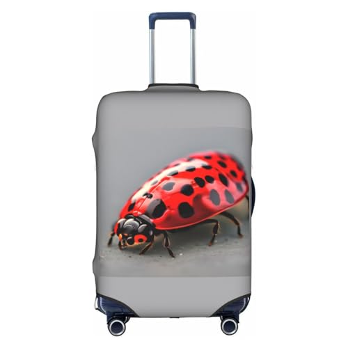 Red Ladybug print Luggage cover, suitcase protector, elasticated protective sleeve, fits 18-32 inch suitcases