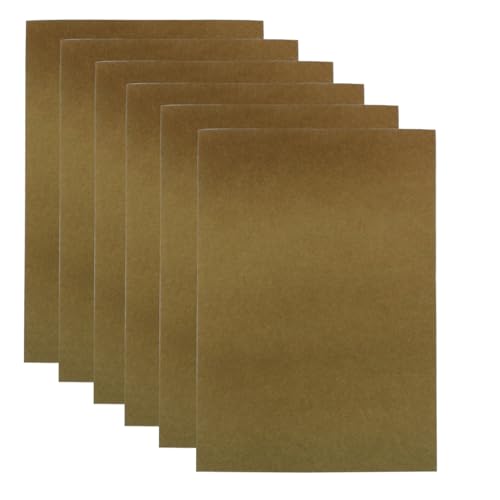 Moicstiy 6 Pcs 8 x 12 Inch Brown Felt Sheets, 2mm Thick