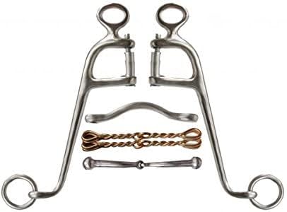 Showman Stainless Steel Walking Horse Bit w/ 8 Cheeks