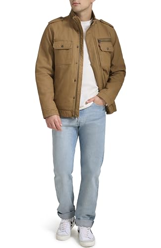 Image of LEVI'S Men's Washed Cotton Military Jacket (Regular & Big & Tall Sizes)