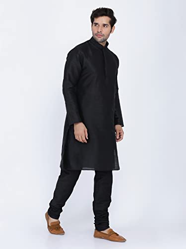 Image of Royal Kurta Men's Silk Blend Kurta & Churidaar Pyjama Set