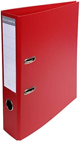 Exacompta - Ref 53557E - Prem'Touch PVC Lever Arch File - 320 x 290mm in Size, 2 Rings, Can Hold A4 Documents, 50mm Spine, 55mm Rings, FSC-Certified - Dark Purple Cover