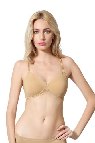 Image of Van Heusen Women's Everyday Cotton Bra|Medium Coverage|Non Padded|Non Wired|Seamless Moulded Cups|Anti Bacterial Tech| Keeps you Fresh|Sweat Absorbent|No Slip Soft Straps|Detachable Straps|Style 11001