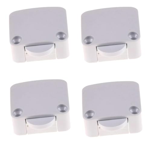 4 x Door Contact Switches Cabinet Switch Contact Switch 2A 250V Chest Switch Door Switch for Furniture Door Furniture Switch Button Light Switch White