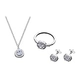 ❤ Material: versilbert, Zirkon-Anlässe: Party, Club, Bankett, Cocktail, Hochzeit usw. – Schmuck-Organizer-Box für kleine Mädchen, Schmuck-Box für Halsketten, Schmuck, Reise-Organizer, Halskette, Schmuck für Frauen, Ohrringe, Schmuckherstellung, Stretch-Kordel, Schmuckständer, Ständer für Shows