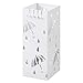 Produktbild Lestarain Schirmständer Metall Regenschirmständer Schirmhalter mit Wasserauffangschale und Haken Quader Weiß 20x20x49 cm