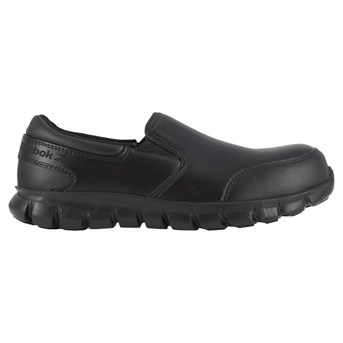 Reebok Work Men's Sublite Cushion Comp Toe Comfort Slip-on At Black - 9 Medium