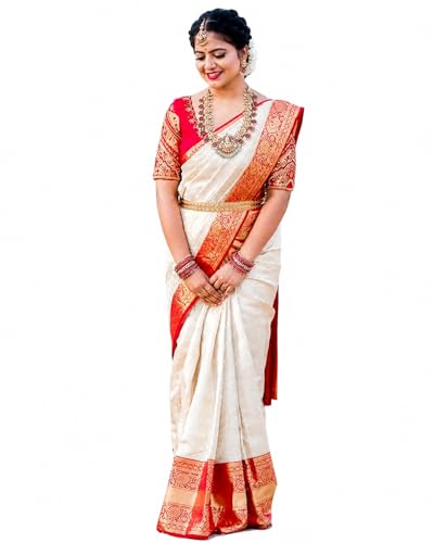 Women’s Soft Lichi Silk Saree with Blouse Piece | Traditional Indian Ethnic Wear | Lightweight Festive & Wedding Saree