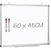 Produktbild Magnetisches Whiteboard - 60 x 45 cm ARCOBIS Magnettafel Beschreibbar Wandmontage Trocken Abwischbar Weißtafel mit abnehmbaren Aluminium-Stiftablage, 2 Stifte