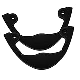 DINHEAROM スノーボード保護ストリップ スキー板エッジガード バンパーストリップ プラスチック製 滑り止め 金属ねじ付き 軽量 取り付け簡単 ブラック 2個セット