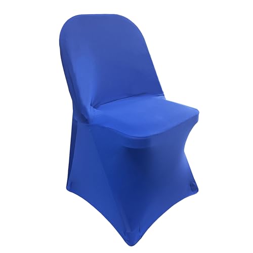 2 Packs Folding Chair Covers Cover for Dining Wedding Party (2, Royal Blue)