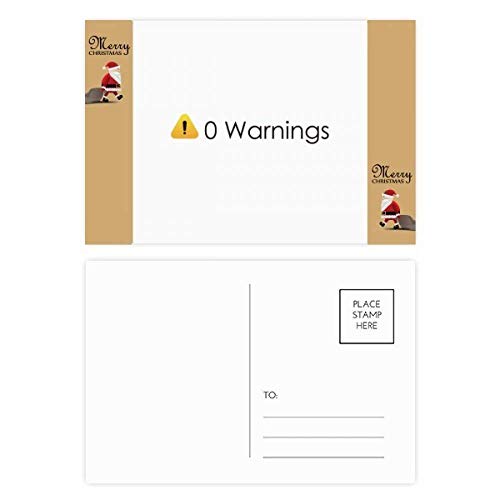 Cartes postales de remerciement avec texte No Warnings lot de papeterie
