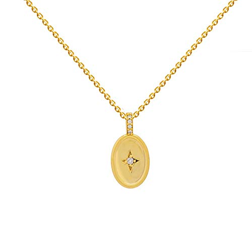 Médaille avec étoile pendentif doré Alba le cadeau d'anniversaire idéal