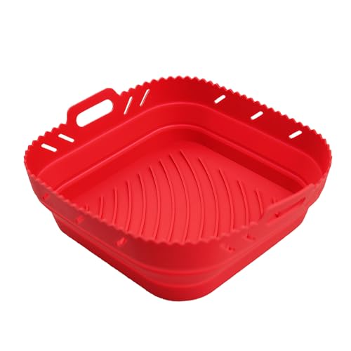 Air Fryers Baking Tray Silicone Divider Pads Silicone Air Fryers Basket Grilling Rack Air Fryers Bowl for Baking and BBQ
