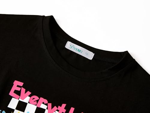 Image of Dvenki Girls Graphics Crop Short Sleeve Crewneck Tee Size 6-18