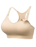 HOFISH Women’s Seamless Support Nursing Bra Medium Impact Maternity Nursing Sports Bras Full Bust Br