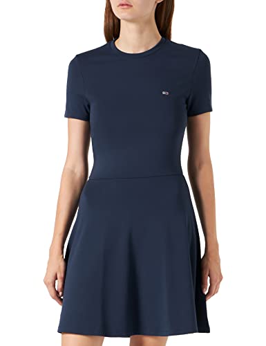 Tommy Jeans Dw0dw13607 Robe ajustée et évasée, Twilight Navy, XL Femme