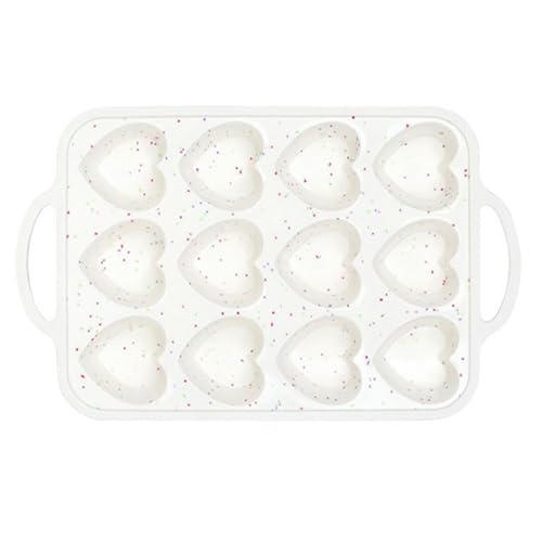 Molde de corazón antiadherente para desmoldar mini pasteles sin romperlos 2