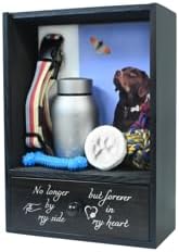 9.3x13Inch Dog Memorial Shadow Box with Deep Drawer&Wash-Free Ink Pad,DIY Pet Frame Urn Ashes Display,Cat Toy Traction Rope Keepsake Box for as Loss Pet Remembrance Memor