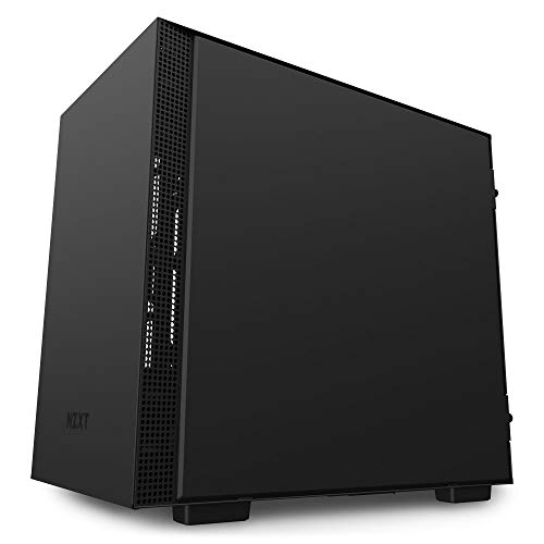 Image of NZXT H210i - Mini-ITX Gaming Computer Case with Lighting and Fan control - Black - Front I /O USB Type-C Port - Tempered Glass Side Panel with Top: 1x 120mm Rear: 1x 120mm Included
