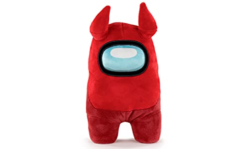 Peluche Among Us diable rouge douce doudou jeu vidéo et collection geek