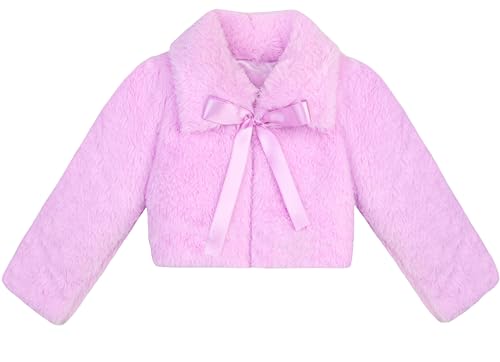Lilax Toddler Puffer Jacket, Faux Fur Wedding Coat, Girls Plush Dress Coat2