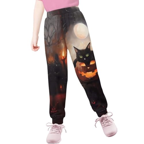 Athletic Sports Pants for Kids Funny Sweatpants for Halloween or Fall