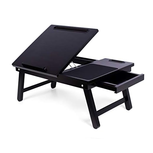 BirdRock Home Multi-Tasking Laptop Bed Tray with Storage Drawer - Lap Desk Table for Sitting or Standing - Bed Couch Chair Sofa Lap Tray - Work from Home - Homework Student Computer Stand - Espresso