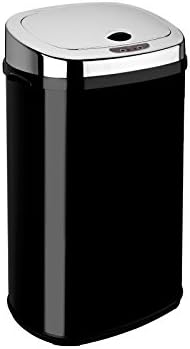Rect 42L Stainless Steel Auto Sensor Kitchen Waste Dust Bin Automatic Motor BLACK