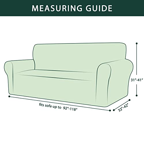 Chun Yi 1 Piece Couch Cover Set, Loveseat Slipcover Bundle Sofa Slipcover For 2 Seater And 3 Seater Couch, Soft Washable Furniture Coat With Elastic Bottom, Spandex Houndstooth Fabric( Ivory White) #TOP3