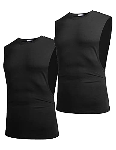 Image of COOFANDY Men Workout Tank Top 2 Pack Gym Bodybuilding Sleeveless Muscle T Shirts