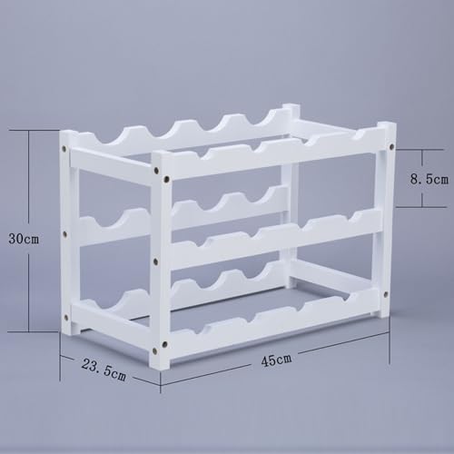 Soporte de madera apilable para botellas de vino miniatura 2
