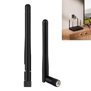 2 Stück WLAN Antenne, Dualband WiFi Antenne RP-SMA 2, 4 GHz 5 GHz 5, 8 GHz 3dBi, für Router WLAN USB Adapter IP Kamera Bluetooth Module PC Netzwerk, Stecker Omnidirektionale Hochleistungsantenne