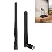 2 Stück WLAN Antenne, Dualband WiFi Antenne RP-SMA 2,4 GHz 5 GHz 5,8 GHz 3dBi, für Router WLAN USB Adapter IP Kamera Bluetooth Module PC Netzwerk, Stecker Omnidirektionale Hochleistungsantenne