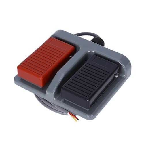Interruptor de pedal doble 3A 220VAC mando de pie momentáneo plástico con cable de 2 metros 2