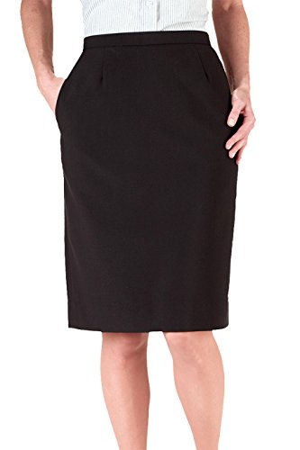 Ed Garments Women's Waistband Straight Skirt, Black, 20W R