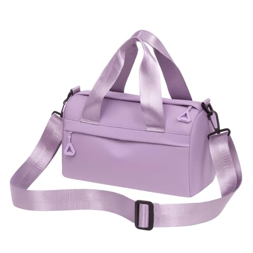Bolsa Feminina Crossbody Transversal Pequena Impermeável com Bolso Externo e Alça Tiracolo Ajustável (Roxo)