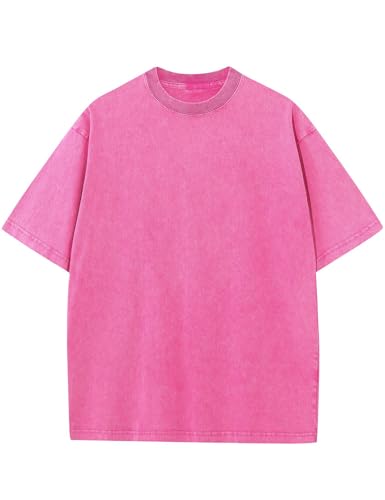 Image of Arssm Men Oversized T Shirts Vintage Tee Loose Fit Short Sleeve Casual Streetwear Baggy Washed Unisex Tops
