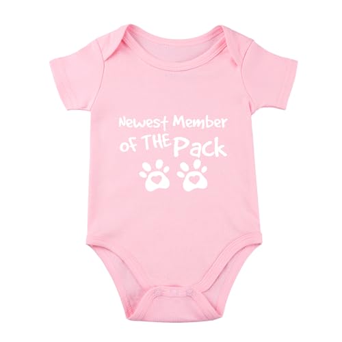 listery Member Of The Pack Baby Bodysuit Pregnancy Announcement Baby Bodysuit Dog Paw Clothes Newborn