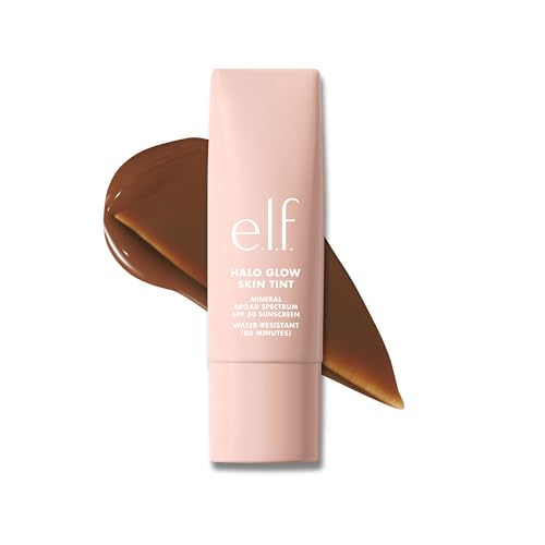 Image of e.l.f. Halo Glow Skin Tint SPF 50, Tinted Moisturizer For Light, Buildable Coverage, Creates A Natural Glow, Vegan & Cruelty-Free, 17 Rich Warm