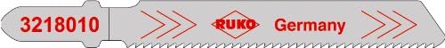 RUKO 3218010 - Pack de 5 Sierras de calar HSS Acero 77 mm (Equivalencia Bosch T 118 A)