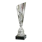 DESCRIPTION - Corps en ABS argenté. Hauteur 34,50 cm - Base en marbre noir - Plaque en aluminium