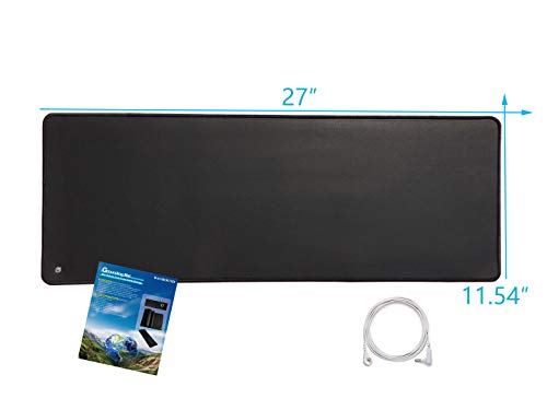11.54"X27"Earthing Grounding Mat Plus Earthing Cord. Grounded Foot Therapy，Grounding Desk Mat,Grounding Keyboard Mat