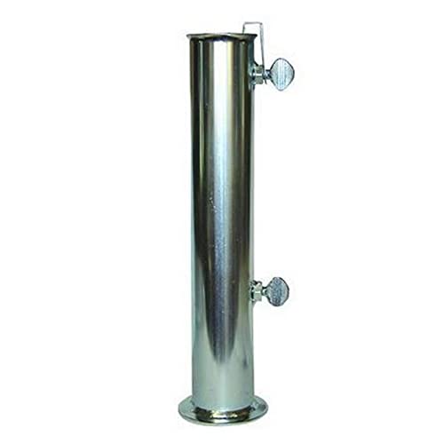 KOEM Support Tubulaire en fer galvanisé Ø 55 mm Tube de Remplacement pour Base de parasol en grain de béton