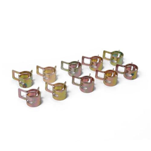 Alipis 60 in 1 Universal Hose Clamp Kit 6mm to 15mm Size Spring Steel Clamps for Auto Hose and Water Pipe