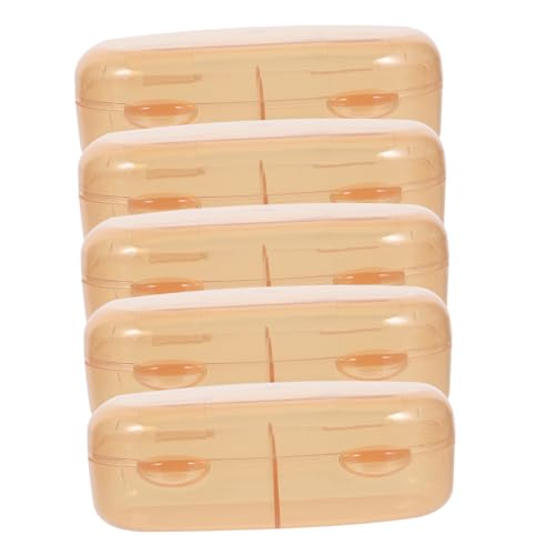 LIFKOME 5pcs Pacifier Storage Box Small Really Container Large Holder Carrying Soother Case Travel Pacifier Storage Convenient Pacifier Storage Lidded Soother Case Plastic