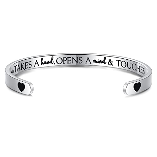 Cerslimo Teacher Thank You Gifts For Women Bracelets- Teacher Appreciation Cuff Bangle From Students End Of Year Christmas Gifts, 2023 Retirement Gifts For Teacher #TOP1