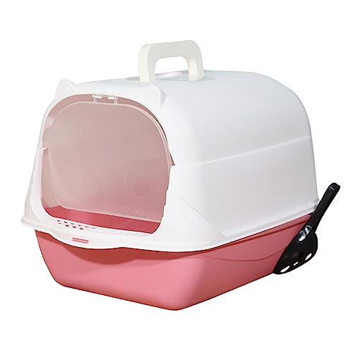 Arenero para Gato Cerrado con Tapa Rosa miniatura 1
